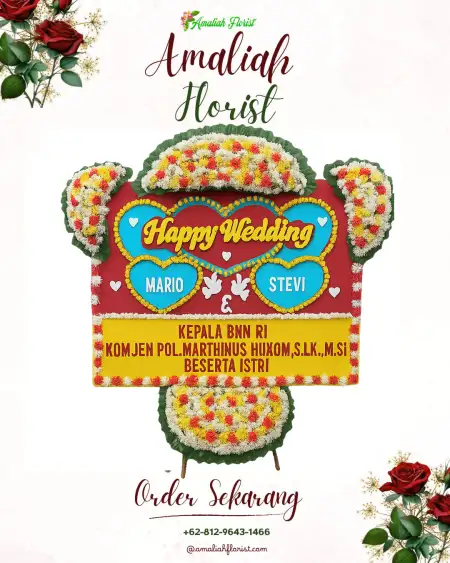 Papan Bunga Pernikahan Kober